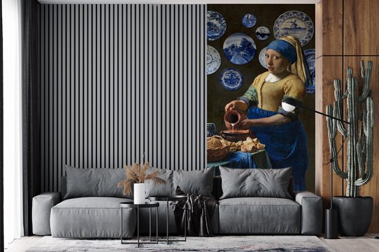 Papier Peint - Papier Peint Papier peint photo Melkmeisje - Jeune Fille à la Perle - Vermeer - Largeur 120 cm x Hauteur 240 cm