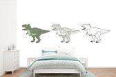 Behang kinderkamer - Fotobehang Dinosaurus - Kinderkamer - Tyrannosaurus - Jongens - Meisjes - Kinderen - Breedte 390 cm x hoogte 260 cm - Kinderbehang