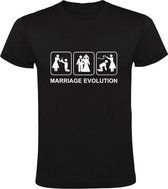 Marriage Evolution | Heren T-shirt | Zwart | Huwelijk | Trouwen | Evolutie