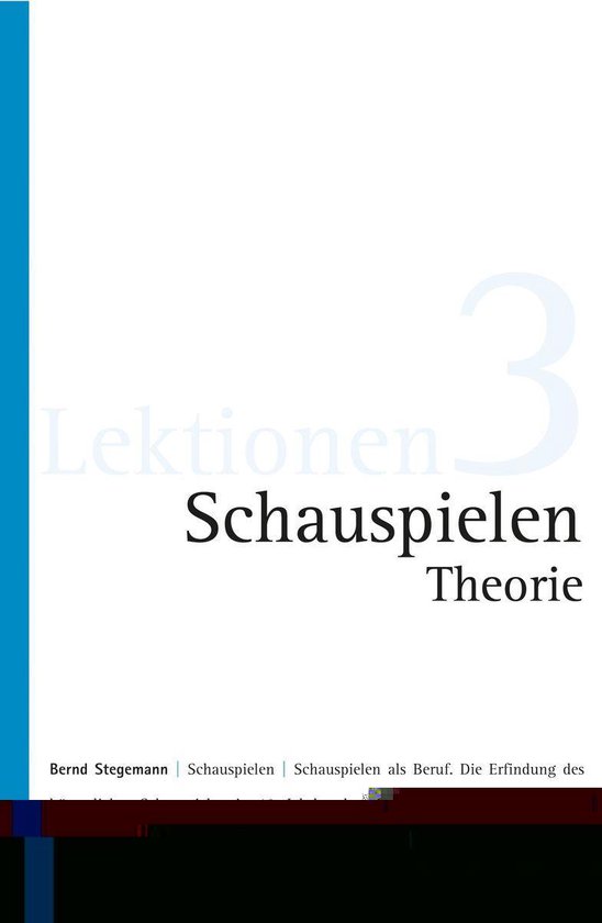 Lektionen 3 - Schauspielen - Theorie - cover