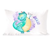 Coussins décoratifs - Oreillers Salon - 60x40 cm - Dinosaurus - Chambre d'Enfant - Vert - Garçons - Filles - Enfants