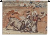 Wandkleed - Wanddoek - Bullfight - Edouard Manet - 120x90 cm - Wandtapijt
