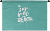 Wandkleed - Wanddoek - Blauw - Zomer - Feest - 150x100 cm - Wandtapijt