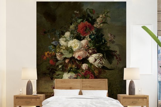 Foto: Behang fotobehang stilleven met bloemen schilderij van harmanus uppink breedte 180 cm x hoogte 220 cm