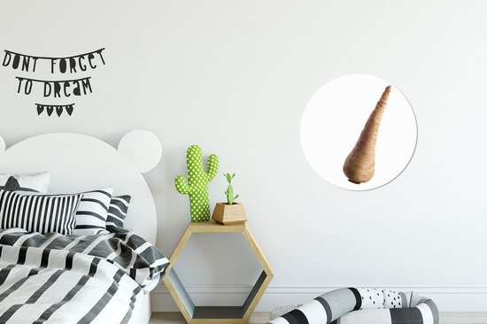 Panais avec la fermeture sur fond blanc Cercle mural aluminium ⌀ 30 cm - impression photo sur cercle mural / cercle vivant / cercle de jardin (décoration murale)