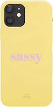 xoxo Wildhearts case voor iPhone 12 - Sassy Yellow - xoxo Wildhearts Short Quotes Case