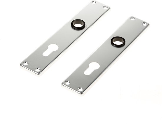 AMI Ferrures de porte longues plaques arrière aluminium F1 trou cylindrique rectangulaire 72mm 212/41 rh
