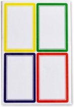 schooletiketten gekleurd 35 x 52 mm 5 vellen √† 4 stuks