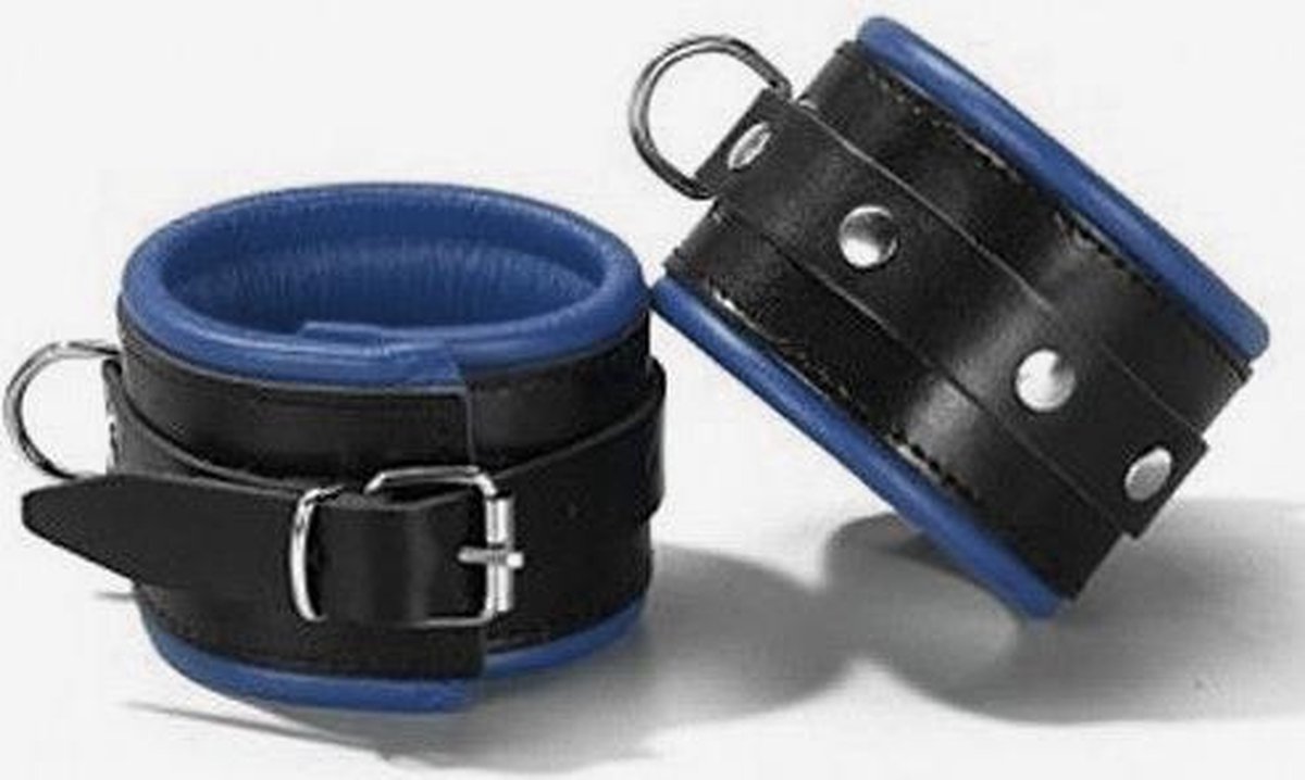 Smalle Slaven Polsboeien Zwart/Blauw - 6.00 cm