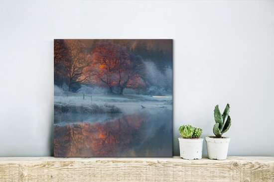 Paysage d'hiver au Royaume-Uni 20x20 cm - petit - Tirage photo sur toile (Décoration murale salon / chambre)