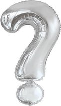 folieballon vraagteken 86 cm zilver