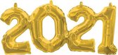 feestballon 2021 folie 53 x 22 cm goud