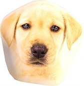 kussen hond junior 10 cm polyester beige