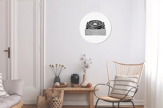 WallCircle - Tableau - Boussole Vintage Et - Multicolore - 30 X 30 Cm