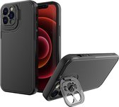 Apple iPhone 13 Pro Max Hoesje met Camera Protector Kickstand Zwart