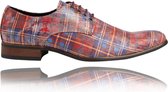 Red Scottish Residence - Maat 39 - Lureaux - Kleurrijke Schoenen Voor Heren - Veterschoenen Met Print