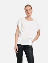 TAIFUN Dames T-shirt met plooien als details