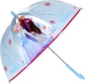 paraplu Frozen II meisjes 60 cm polyester blauw