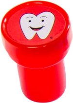 stempel tand 3,5 x 3 cm rood