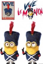 muursticker Minions France 29,7 x 42 cm geel 2-delig