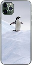 Geschikt voor iPhone 11 Pro Max hoesje - Pinguïn - IJs - Winter - Siliconen Telefoonhoesje