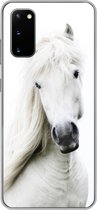 Geschikt voor Samsung Galaxy S20 hoesje - Paarden - Boerderijdieren - Manen - Siliconen Telefoonhoesje
