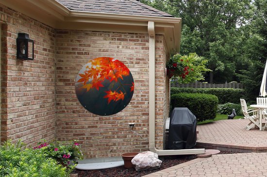 Garden Circle Feuilles d'Automne au Japon - 90x90 cm - Poster de Jardin