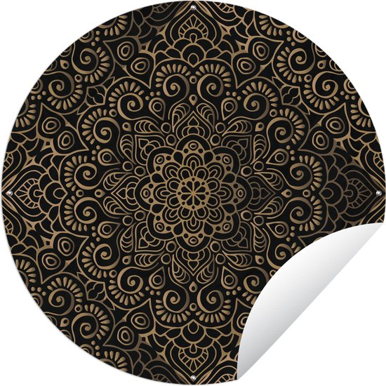 Tuincirkel Mandala Indiaas patroon - 150x150 cm - Ronde Tuinposter - Buiten