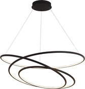 Hanglamp fijne spiraal zwart dimbaar 105W