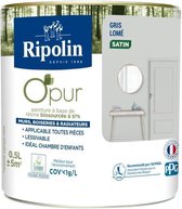 Natuurlijke biobased muurverf voor binnen lome grijs satijn 0,5L Ripolin