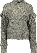 Object Trui Objmelanise L/s Knit Pullover 117 23036955 Black/multi Mela Dames Maat - S