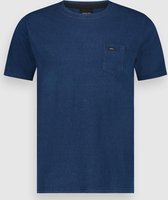 Twinlife Heren Indigo Pocket - T-Shirts - Wasbaar - Ademend - Blauw - L