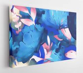 Onlinecanvas - Schilderij - Moderne Retro Onderwater Bloemen Achtergrond Moderne Horizontaal Horizontal - Multicolor - 40 X 30 Cm