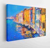 Mooi origineel olieverfschilderij van Venetië, Italië op canvas. Modern Impressionisme - Modern Art Canvas - Horizontaal - 347078741 - 50*40 Horizontal