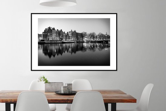 Lever du soleil canaux Amsterdam - noir et blanc