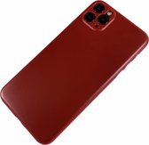 Apple iPhone 11 Pro Max - Ultra dun transparant hard hoesje Liv rood - Geschikt voor