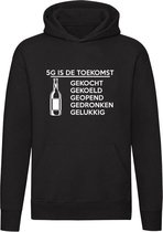 5G Is de toekomst | Unisex | Trui | Sweater | Hoodie | Capuchon | Zwart | Bier | Gekocht | Gekoeld | Geopend | Gedronken | Gelukkig | Grappig | Cadeau