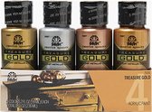 FolkArt verf set - specialty 4 colors Treasure gold