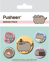 PUSHEEN - Fancy - Pack 5 Badges - Buttons - Pin - Anime - Kawaii