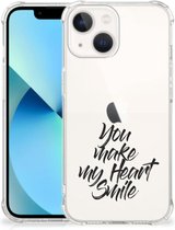 Telefoon Hoesje geschikt voor iPhone 13 mini Telefoonhoesje met transparante rand Heart Smile
