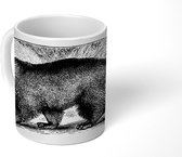 Mok - een veelvraat in het zwart-wit - 350 ML - Beker