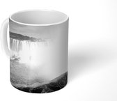 Mok - Panorama Niagarawatervallen - zwart wit - 350 ML - Beker