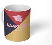 Mok - Kaart - Saarland - Vlag - 350 ML - Beker