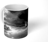 Mok - Passage of the Jews through the Red Sea - schilderij van Ivan Aivazovsky - zwart wit - 350 ML - Beker