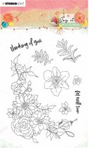 Clear stamp A6 - Say it with flowers nr. 525