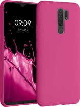 kwmobile hoesje voor Xiaomi Redmi 9 - backcover voor smartphone - neon roze