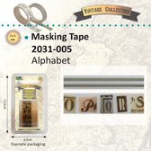 Vintage masking tape 5m x2 ass. alphabet