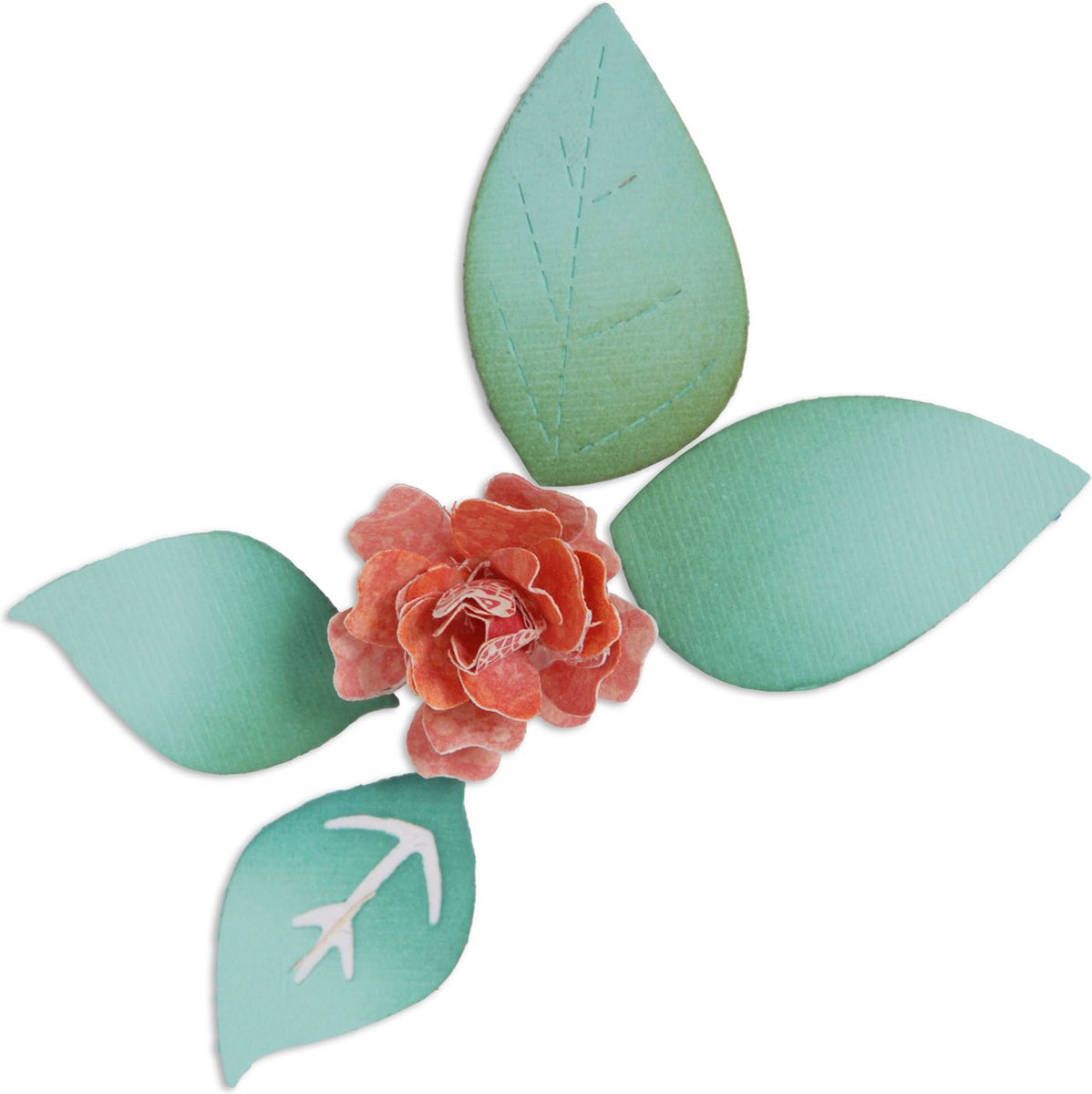 Sizzix Sizzlits Snijmal - Flower bloom leaves