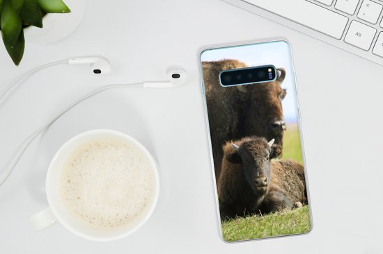 Coque Samsung Galaxy S10 Plus - Buffle - Herbe - Veau - Coque de téléphone en Siliconen