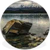 Wall circle - Wall circle Indoor - ⌀ 150 cm - Plastique - Water - Montagnes - Nouvelle-Zélande